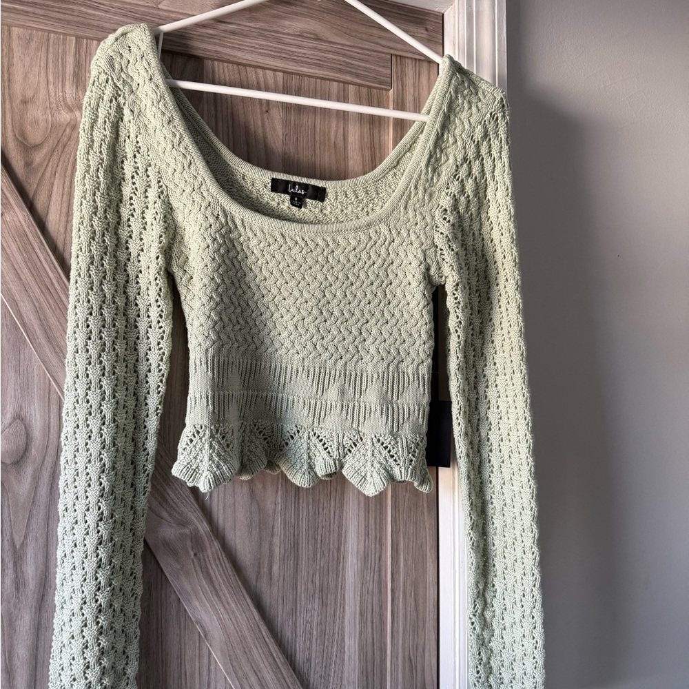 Lulu's Sage Green Knit Top